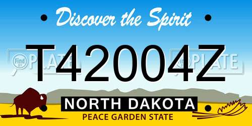 T42004Z North Dakota License Plate