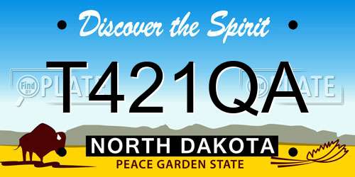 T421QA North Dakota License Plate