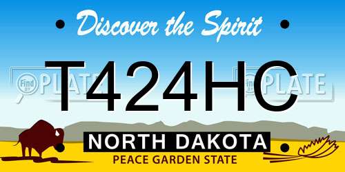 T424HC North Dakota License Plate