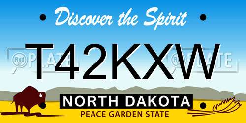T42KXW North Dakota License Plate