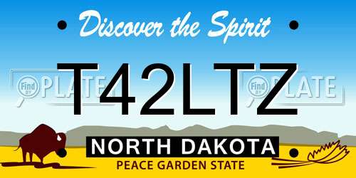 T42LTZ North Dakota License Plate