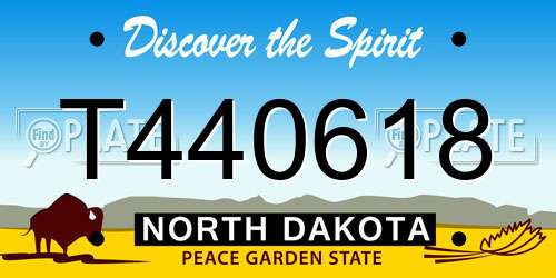 T440618 North Dakota License Plate