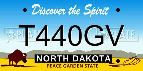 T440GV North Dakota License Plate