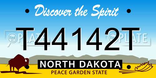 T44142T North Dakota License Plate