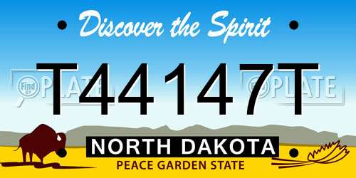 T44147T North Dakota License Plate