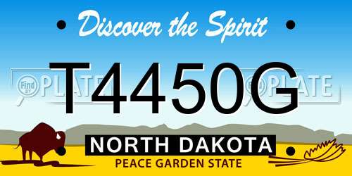 T4450G North Dakota License Plate