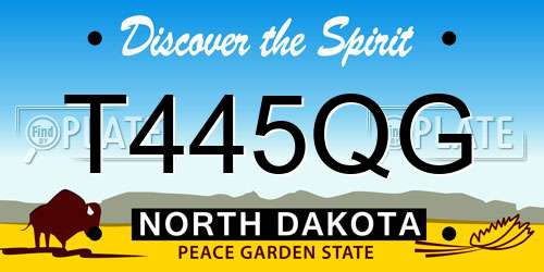 T445QG North Dakota License Plate