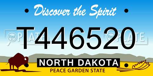 T446520 North Dakota License Plate