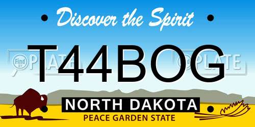 T44BOG North Dakota License Plate
