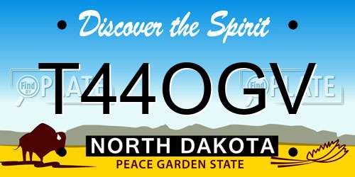 T44OGV North Dakota License Plate