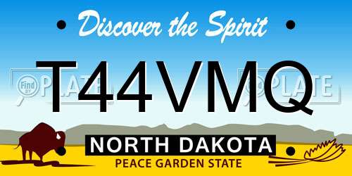 T44VMQ North Dakota License Plate
