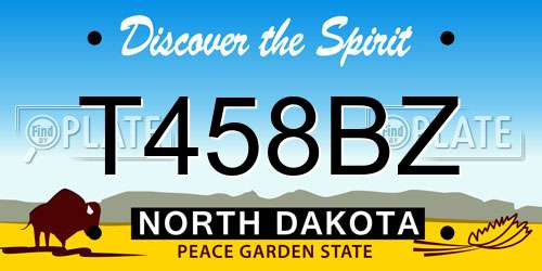 T458BZ North Dakota License Plate