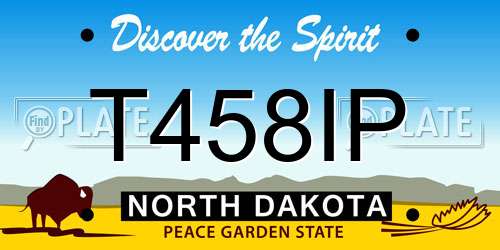 T458IP North Dakota License Plate