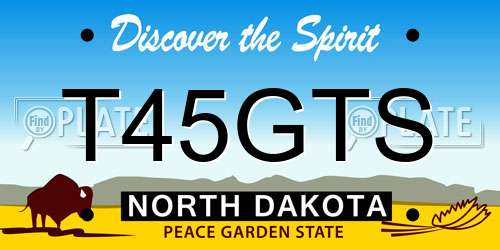 T45GTS North Dakota License Plate