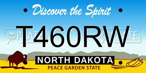 T460RW North Dakota License Plate