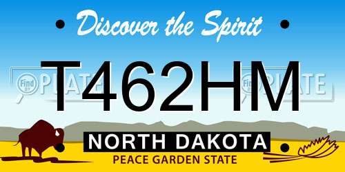T462HM North Dakota License Plate