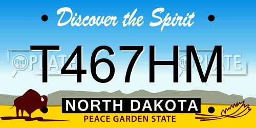 T467HM North Dakota License Plate