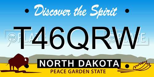 T46QRW North Dakota License Plate