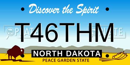 T46THM North Dakota License Plate
