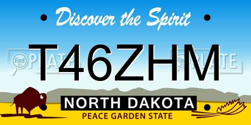 T46ZHM North Dakota License Plate