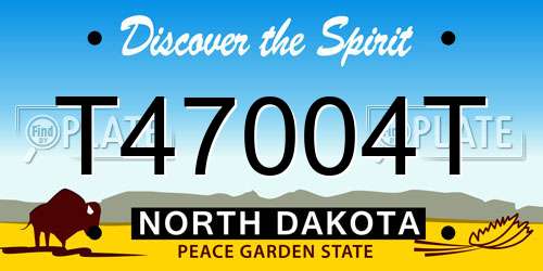 T47004T North Dakota License Plate