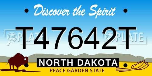 T47642T North Dakota License Plate