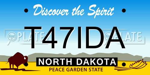 T47IDA North Dakota License Plate