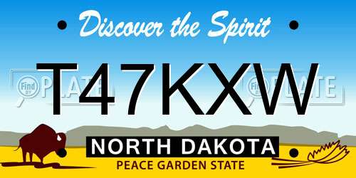 T47KXW North Dakota License Plate
