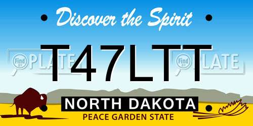 T47LTT North Dakota License Plate