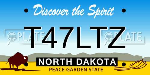 T47LTZ North Dakota License Plate