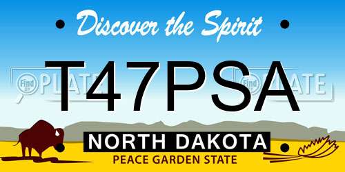 T47PSA North Dakota License Plate