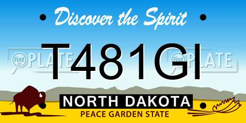T481GI North Dakota License Plate