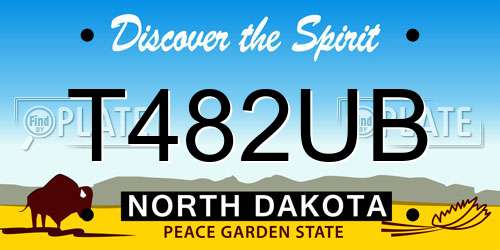 T482UB North Dakota License Plate