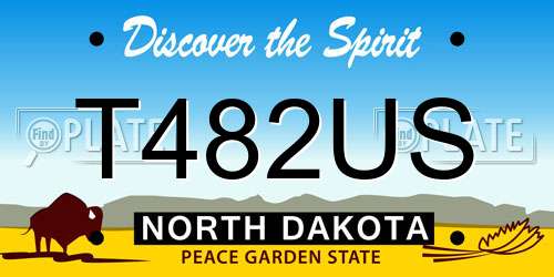 T482US North Dakota License Plate