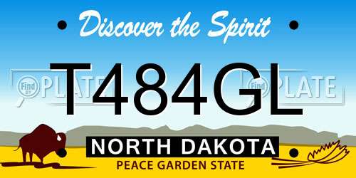 T484GL North Dakota License Plate