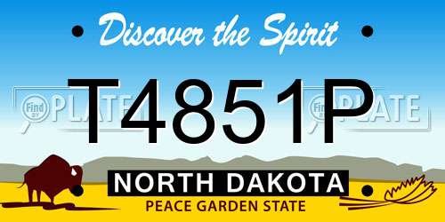 T4851P North Dakota License Plate