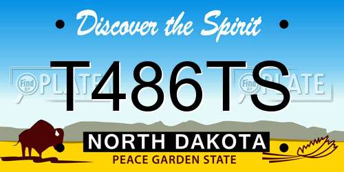 T486TS North Dakota License Plate