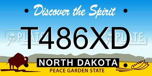 T486XD North Dakota License Plate