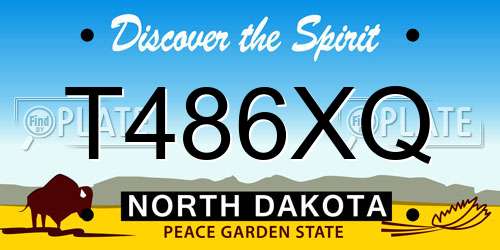 T486XQ North Dakota License Plate