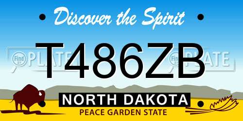 T486ZB North Dakota License Plate