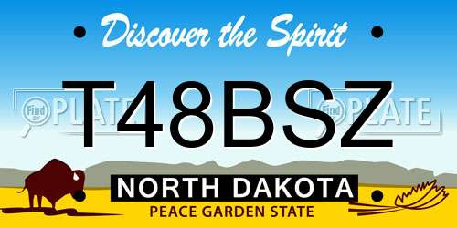 T48BSZ North Dakota License Plate