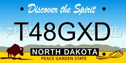 T48GXD North Dakota License Plate