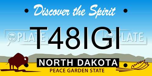 T48IGI North Dakota License Plate