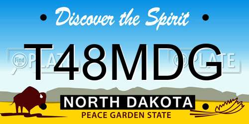 T48MDG North Dakota License Plate