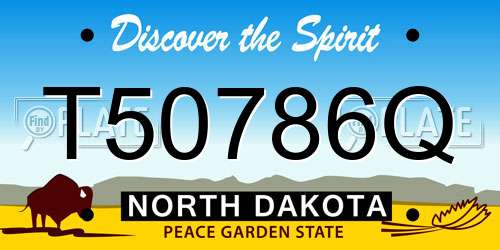 T50786Q North Dakota License Plate