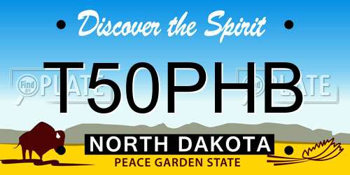 T50PHB North Dakota License Plate