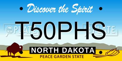 T50PHS North Dakota License Plate