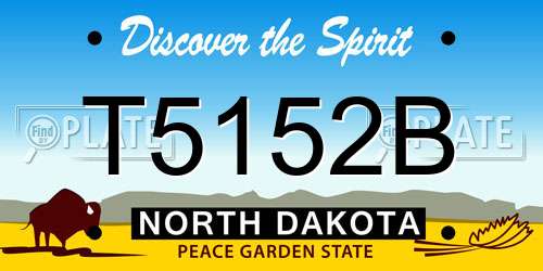 T5152B North Dakota License Plate