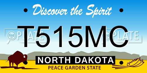 T515MC North Dakota License Plate