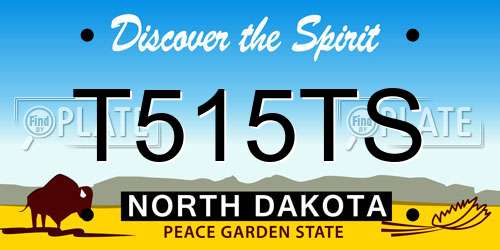 T515TS North Dakota License Plate